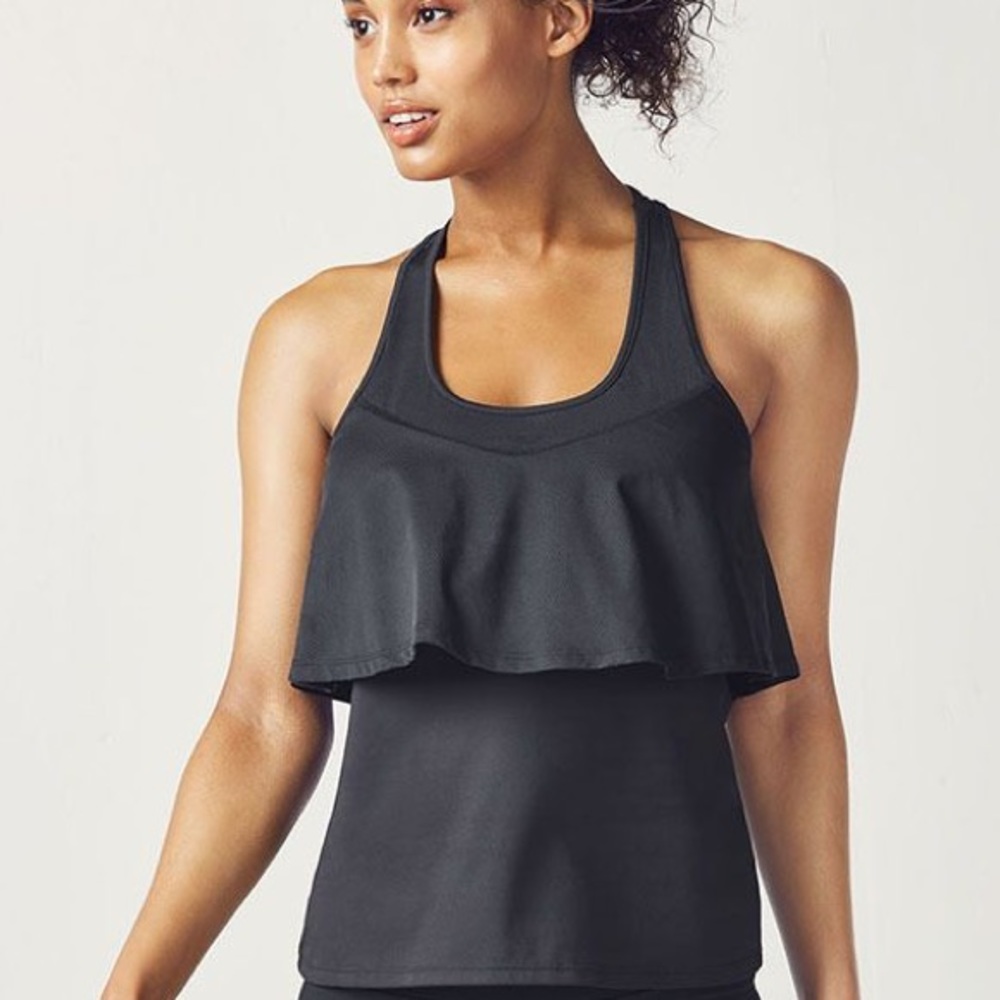 Fabletics Ashlynn Black Racerback Tank Size XL